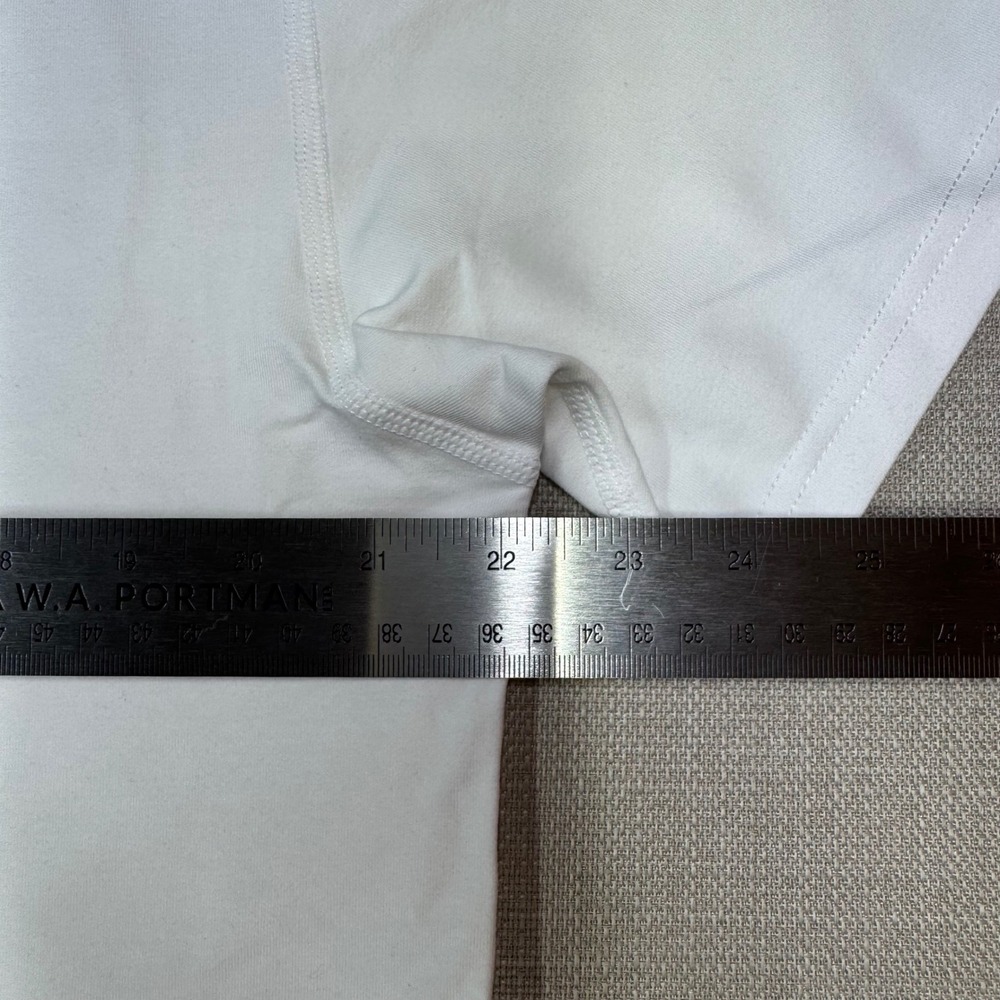 BYLT Premium Basics Mens XL Drop Cut Short Sleeve Lux White Curved Hem Tee - Picture 4 of 8